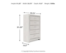 Load image into Gallery viewer, Altyra - Five Drawer Chest - White