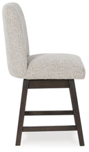 Load image into Gallery viewer, Burkhaus - Upholstered Swivel Barstool (Set of 2) - Beige / Dark Brown