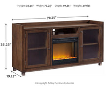Load image into Gallery viewer, Starmore - 70" TV Stand With Glass/Stone Fireplace Insert - Brown