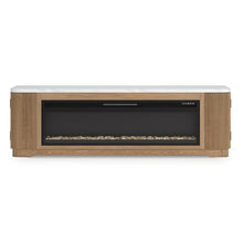 Load image into Gallery viewer, Camdill - 80" TV Stand With Electric Fireplace - Light Brown