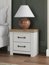 Load image into Gallery viewer, Savonport - Two Drawer Night Stand - White / Brown