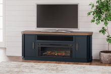 Load image into Gallery viewer, Landocken - 83" TV Stand With Electric Fireplace - Two-tone