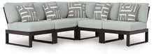 Load image into Gallery viewer, Beachloft - 5-Piece Outdoor Sectional - Black / Gray
