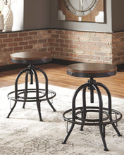 Load image into Gallery viewer, Valebeck - Swivel Barstool (Set of 2) - Brown / Black