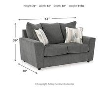 Load image into Gallery viewer, Stairatt - Loveseat - Gravel