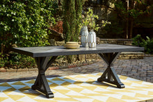 Load image into Gallery viewer, Beachcroft - Rectangular Dining Table With Umbrella Option - Black / Light Gray