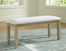 Load image into Gallery viewer, Calmoro - Large Upholstered Dining Room Bench - Off White / Gray