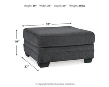 Load image into Gallery viewer, Tracling - Oversized Accent Ottoman - Slate
