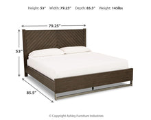 Load image into Gallery viewer, Arkenton - King Panel Bed - Grayish Brown