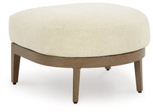 Load image into Gallery viewer, Serene Bay - Ottoman With Cushion - Dark Brown / White