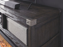 Load image into Gallery viewer, Todoe - 2 Pc. - 65" TV Stand with Wide Fireplace Insert - Gray