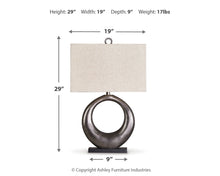 Load image into Gallery viewer, Saria - Metal Table Lamp - Antique Silver Finish