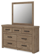 Load image into Gallery viewer, Oliandon - 3 Pc. - Queen Panel Storage Bed, Dresser And Mirror - Light Brown