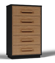 Load image into Gallery viewer, Kozmour - Five Drawer Chest - Black / Brown