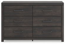 Load image into Gallery viewer, Hollivern - Six Drawer Dresser - Dark Gray