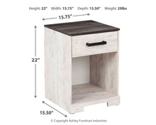 Load image into Gallery viewer, Shawburn - One Drawer Night Stand - Whitewash / Charcoal Gray