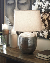 Load image into Gallery viewer, Magalie - Metal Table Lamp - Antique Silver Finish