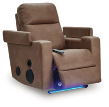 Load image into Gallery viewer, Lorrenton - Glider Power Recliner With Audio System - Caramel