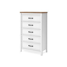 Load image into Gallery viewer, Kerisden - Five Drawer Chest - White / Brown