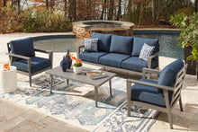 Load image into Gallery viewer, Gali - Sofa / Chairs / Table Set (Set of 4) - Gray / Blue