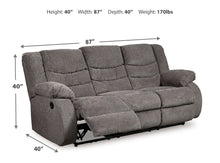 Load image into Gallery viewer, Tulen - Reclining Sofa - Gray
