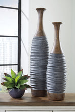 Load image into Gallery viewer, Blayze - Vase Set (Set of 2) - Antique Gray / Brown