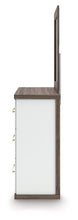 Load image into Gallery viewer, Kendanport - 4 Pc. - King Platform Bed, Dresser, Mirror And Nightstand - Brown / White