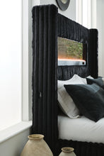Load image into Gallery viewer, Tayleena - Upholstered Bed With Fireplace And Wireless Audio