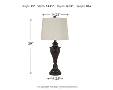Load image into Gallery viewer, Darlita - Metal Table Lamp (Set of 2) - Bronze Finish