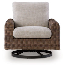 Load image into Gallery viewer, Dolan Creek - Swivel Lounge With Cushion - Gray / Brown