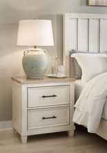 Load image into Gallery viewer, Shaybrock - Two Drawer Night Stand - Antique White / Brown