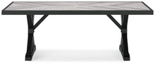 Load image into Gallery viewer, Beachcroft - Rectangular Dining Table With Umbrella Option - Black / Light Gray