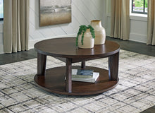 Load image into Gallery viewer, Korestone 2 - Round Cocktail Table - Dark Brown