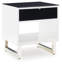 Load image into Gallery viewer, Gardoni - Rectangular End Table - White / Black