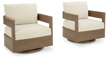 Load image into Gallery viewer, Serene Bay - Swivel Glider Chair With Cushion - Dark Brown / White