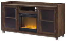 Load image into Gallery viewer, Starmore - 70" TV Stand With Glass/Stone Fireplace Insert - Brown