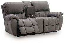 Load image into Gallery viewer, Bakerstein - Power Reclining Loveseat/Console/Adjustable Headrest - Galaxy