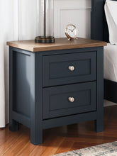 Load image into Gallery viewer, Landocken - Two Drawer Night Stand - Brown / Blue