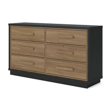 Load image into Gallery viewer, Kozmour - Six Drawer Dresser - Black / Brown
