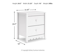 Load image into Gallery viewer, Hallityn - Two Drawer Night Stand - White