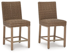 Load image into Gallery viewer, Walton Bridge - 5 Pc. - Square Bar Table W/Fire Pit, 4 Barstools - Driftwood