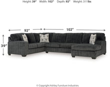 Load image into Gallery viewer, Hollyview - 3-Piece Sectional With Raf Corner Chaise - Shadow