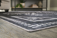 Load image into Gallery viewer, Arloman - 5' x 7' Rug - Black / Cream / Gray