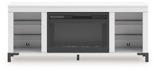 Load image into Gallery viewer, Brollevi - TV Stand With Fireplace - White