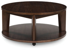 Load image into Gallery viewer, Korestone 2 - Round Cocktail Table - Dark Brown