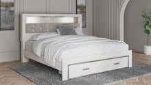 Load image into Gallery viewer, Altyra - King Upholstered Bookcase Bed With Storage - White