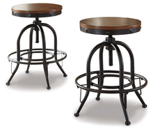 Load image into Gallery viewer, Valebeck - Swivel Barstool (Set of 2) - Brown / Black