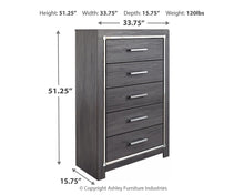 Load image into Gallery viewer, Lodanna - Five Drawer Chest - Gray