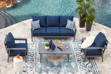 Load image into Gallery viewer, Gali - Sofa / Chairs / Table Set (Set of 4) - Gray / Blue