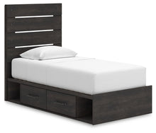 Load image into Gallery viewer, Hollivern - 4 Pc. - Twin Panel Storage Bed, Dresser, Mirror And Chest - Dark Gray